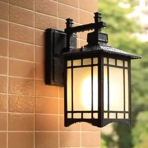 Moderner wasserdichter Solar-Aluminium-Chinesischer Pavillon Form 1-Licht-Wand sconces Lampe | Brehn