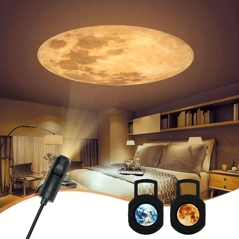 Brehn | Renan - Groß einzigartiges Projektlicht (Erde und Mond)