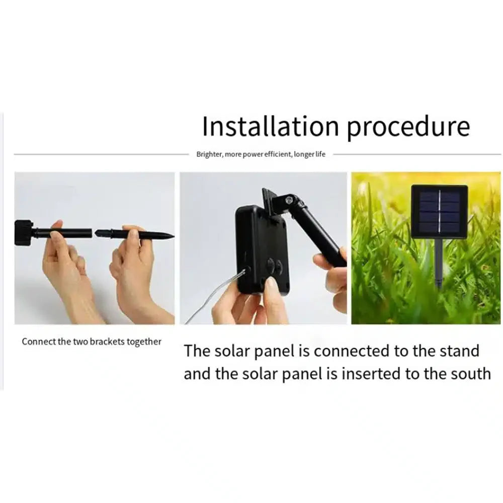 Lichterkette mit 30 Kugeln – Aufladung über Solarzellenpanel | Brehn