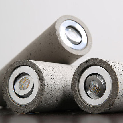 Industrielle Zylinder-Pendelleuchte aus Beton | 1-flammig | Glatte oder raue Oberfläche