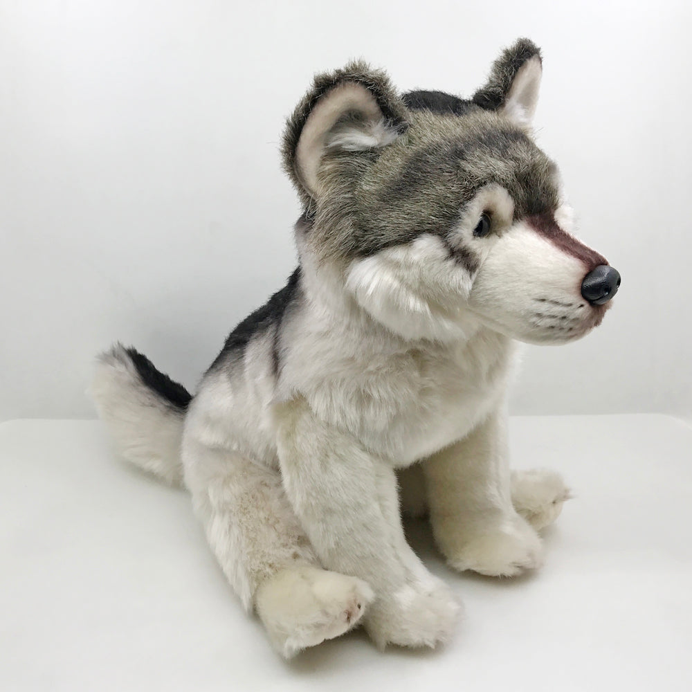 Grauer Wolf Plüschtier