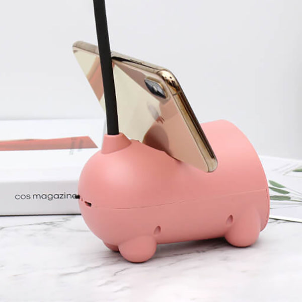 Brehn | BunnyGlow Kreative LED Touch-Lampe mit Stifthalter | USB-Ladefunktion | Schreibtischlampe | Kinderzimmer Deko