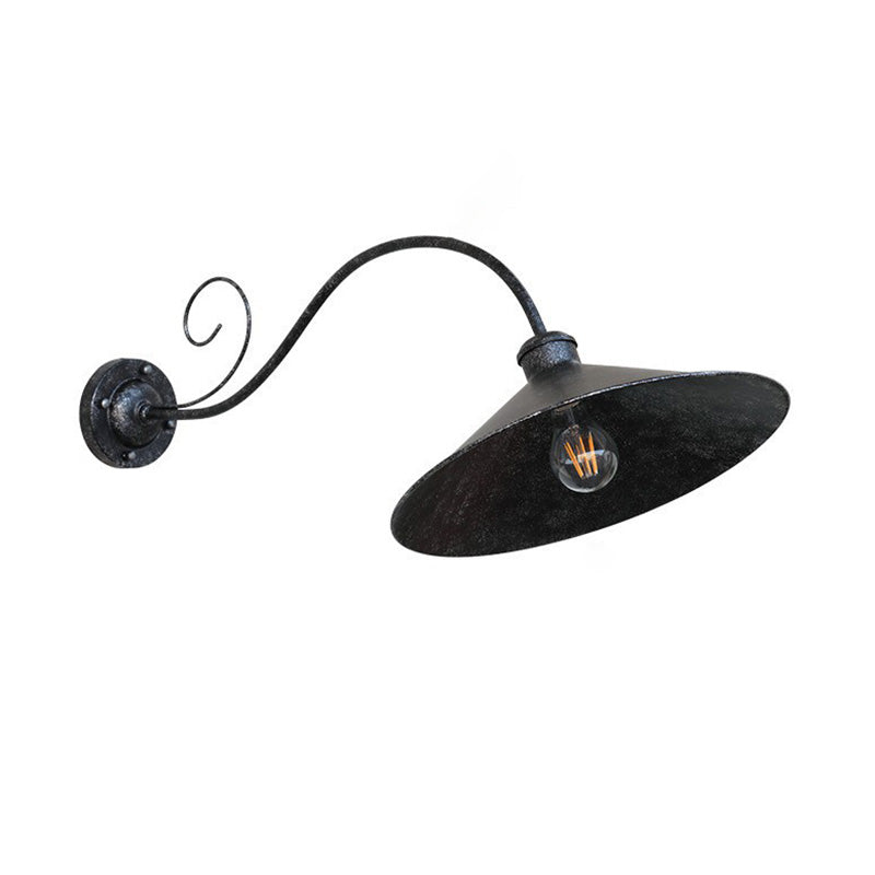 Zeitgenössische Retro Wasserdichte Eisen Runde 1-Licht Wand Sconces Lampe Für Garten | Brehn