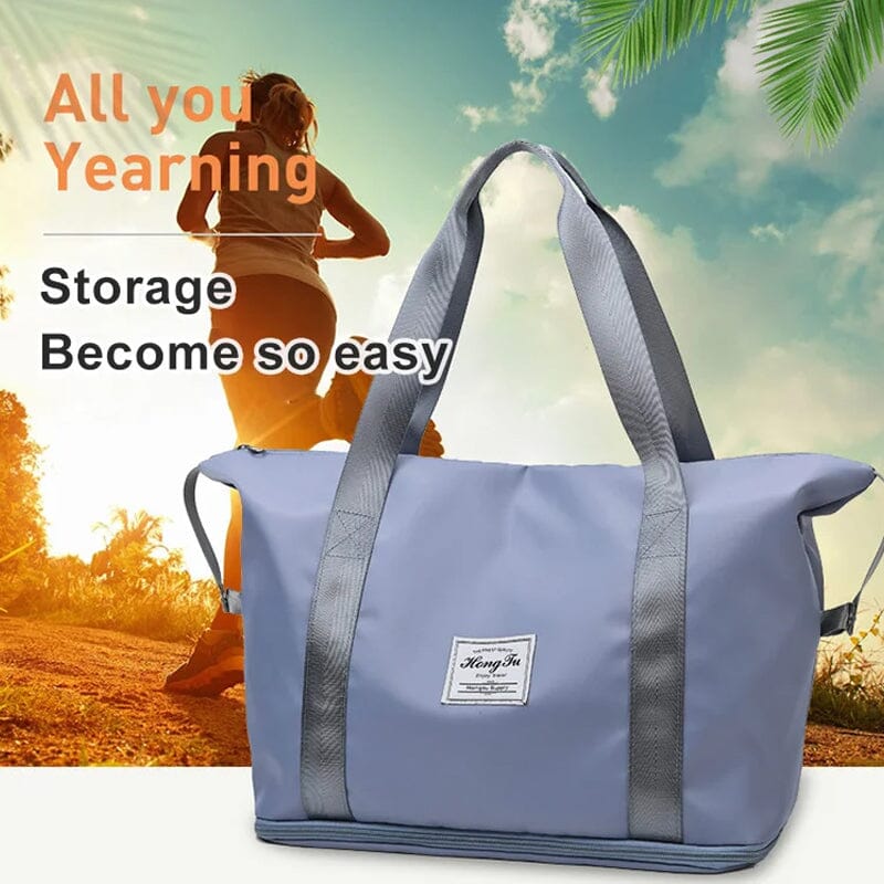 Doppellagige Reisetasche mit hoher Kapazität und Nasstrennung