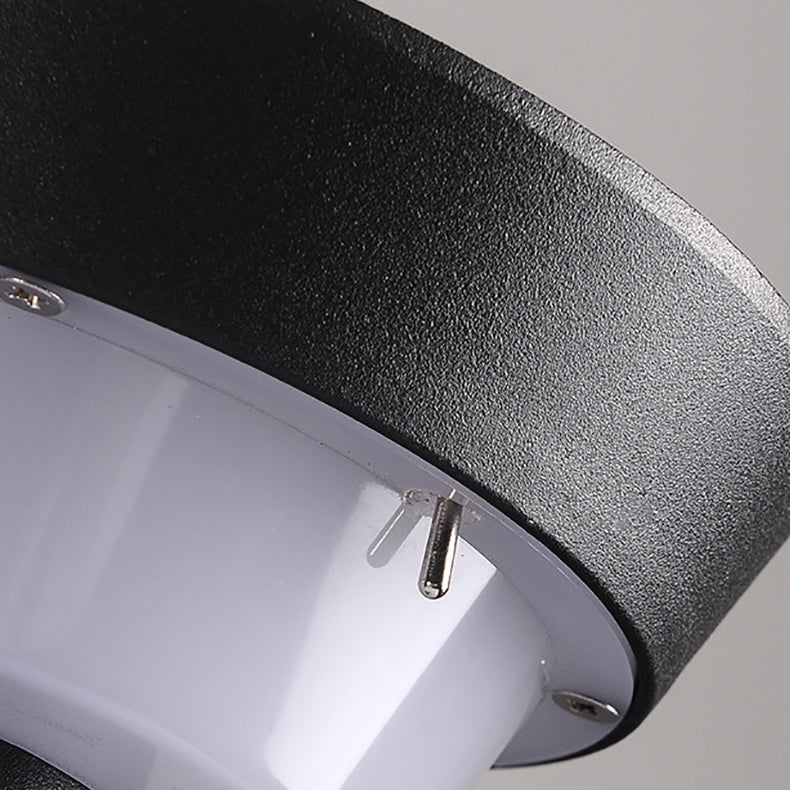 Moderne Einfachheit Wasserdichte Solar Ronde Aluminium Acryl Außenlichter Für Garten | Brehn