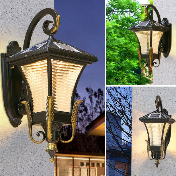 Europäischer Stil Retro Aluminium Wasserdicht Außen 1-Licht Wandlampe | Brehn