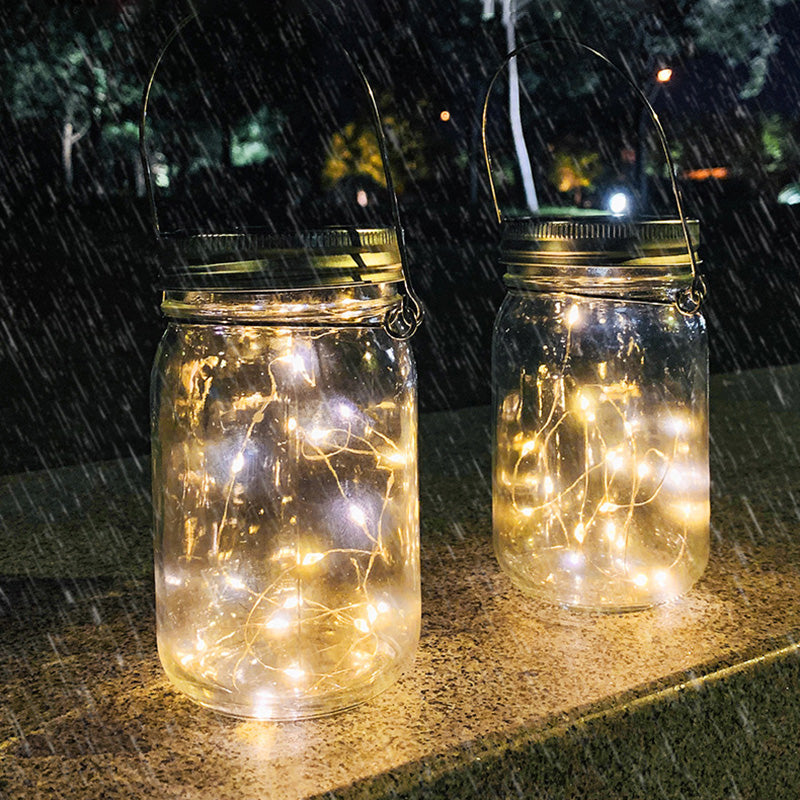 Moderne Art Deco Wasserdichte Solar Glas Edelstahl Kupferdraht Stern LED Lichterkette Außenbeleuchtung Für Garten | Brehn