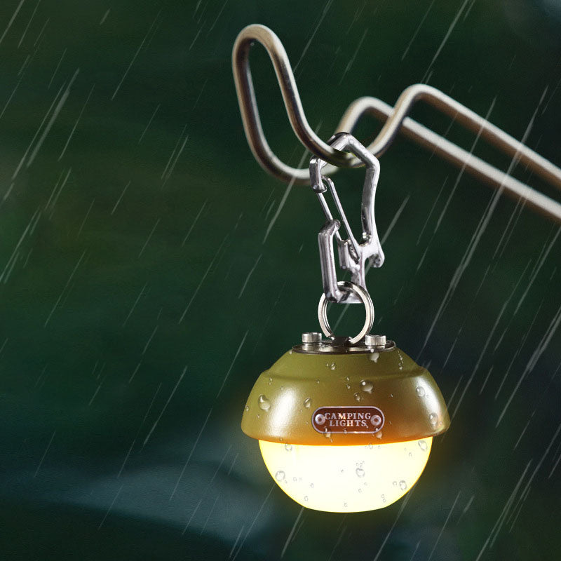 Zeitgenössische kreative wasserdichte Orb-Metall-PC-LED-Camping-Außenleuchte für Außenpatio | Brehn
