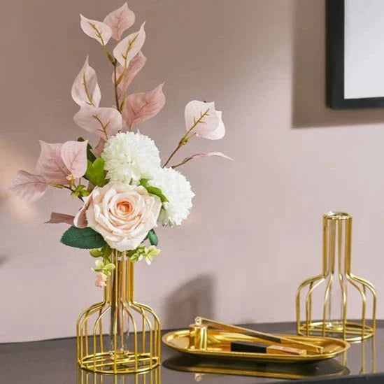 Gold Cage Vase Brehn