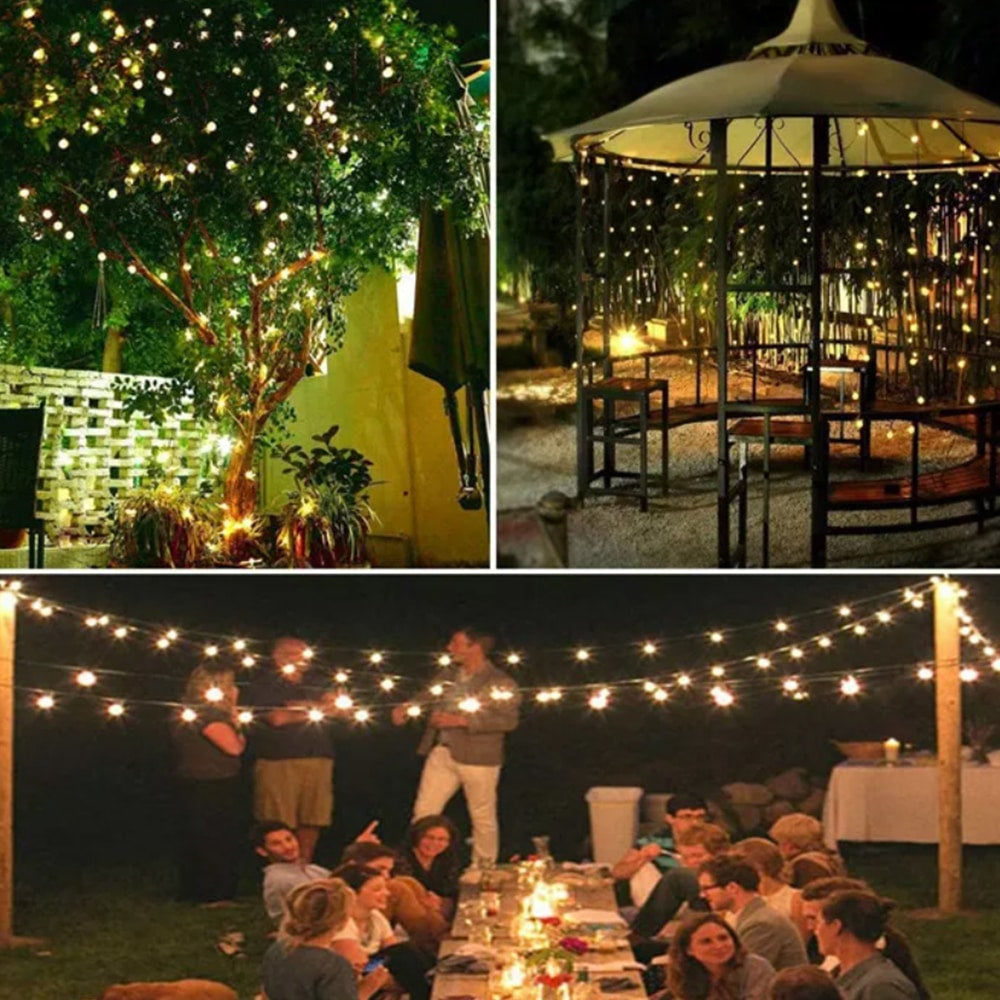 Solar-Lichterkette mit Kugelleuchten - 5M-20 LED / 7M-50 LED / 12M-100 LED | Brehn