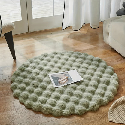 Runder flauschiger Teppich für stilvolle Räume – Weicher Teppich für Wohnzimmer & Schlafzimmer | Brehn