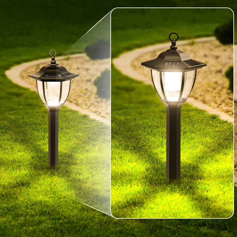 Traditionelle Bauernhaus wasserdichte Solar Laternen Kunststoff Erdnuss-Stecker LED Landschaftslicht für den Garten | Brehn