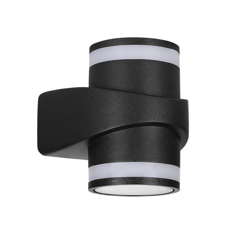 Moderne zylindrische Druckguss-Aluminium LED wasserdichte Außen-Garten-Wandleuchte | Brehn