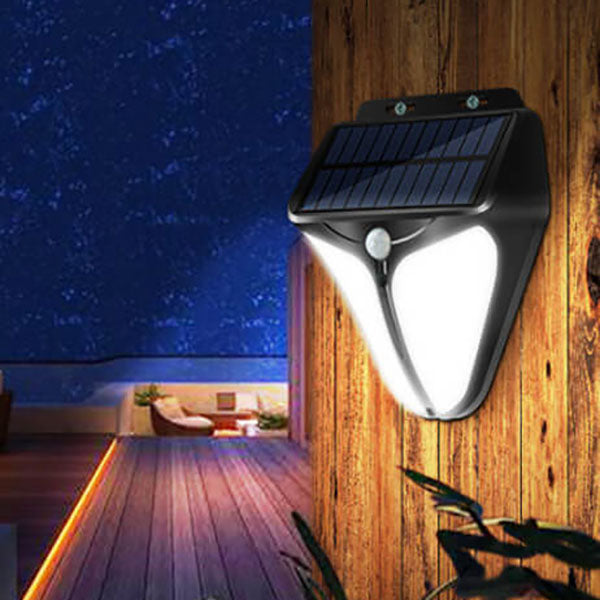 Brehn | Solar Intelligente Dreieck Außen wasserdichte Körper Sensor Patio LED Wandleuchte