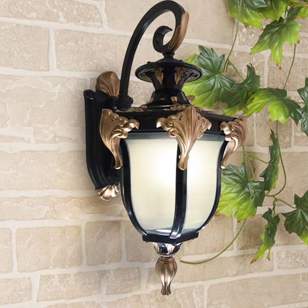 Europäisches Retro-Laternen-Glas Außen wasserdicht 1-Licht Wandleuchte Lamp | Brehn