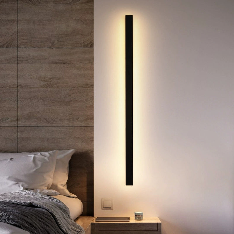 Modern Minimalist Lange Rechteckige Aluminium Acryl LED Wandleuchte Lampe Für Garten | Brehn