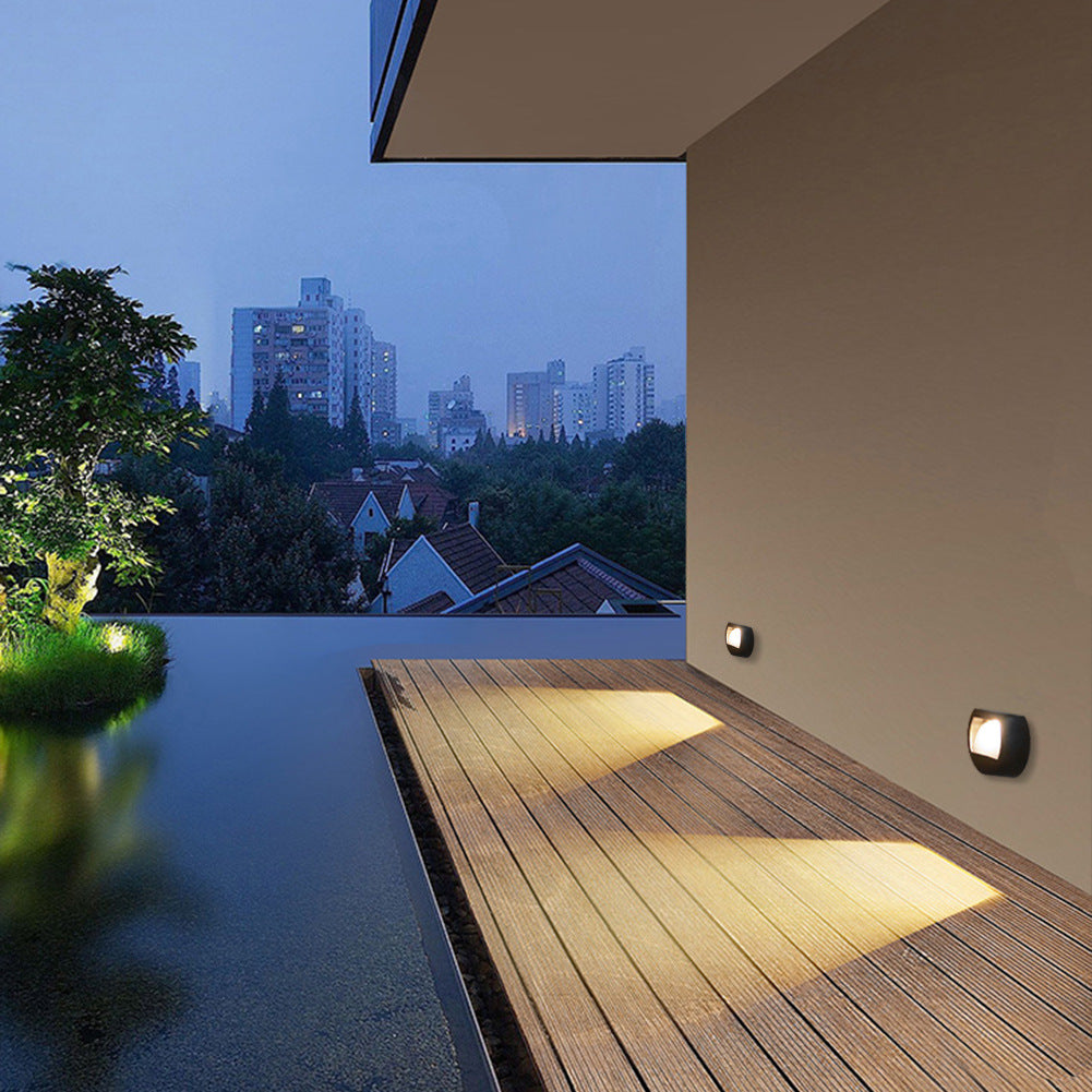 Outdoor Solar Runde Quadrat LED Wasserdicht Patio Stufenlicht | Brehn