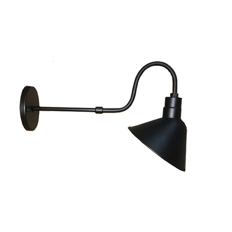 Traditionelle Vintage Horn Eisen 1-Licht Außen Wandlaterne Lampe für Eingangsbereich | Brehn