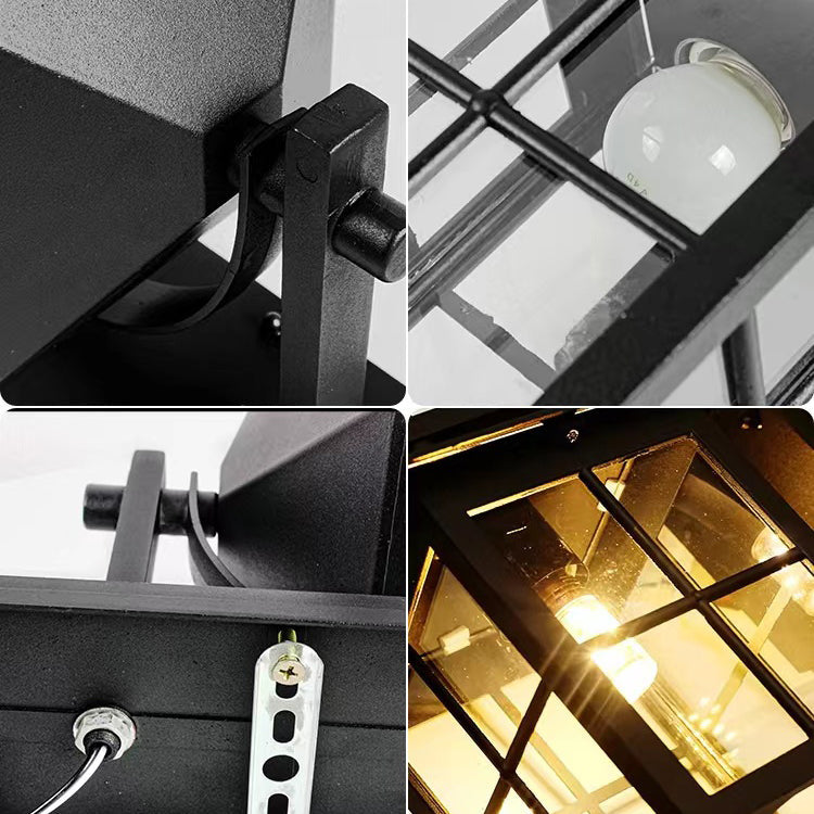Moderne Einfachheit Wasserdicht Aluminium Quadrat Glas Schirm 1-Licht Wand Sconce Lampe Für Outdoor Patio | Brehn
