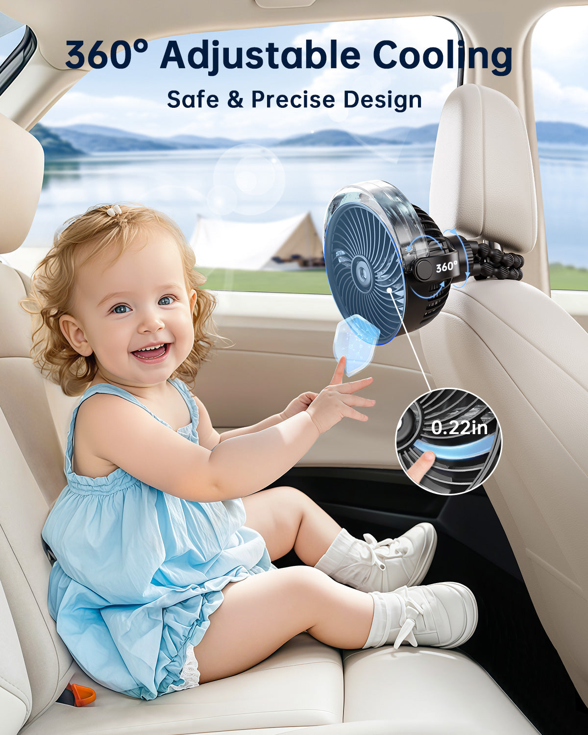 Misting Kinderwagens Fan – Tragbarer Babyfan mit Spray | Brehn