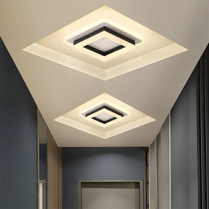 Quadratische LED-Deckenleuchte für moderne Innenräume