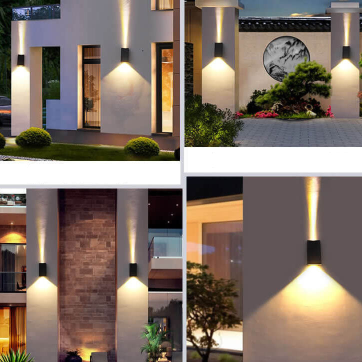 Solar Einfach Trapez Outdoor Wasserfest LED Wand Sconce Lampe | Brehn