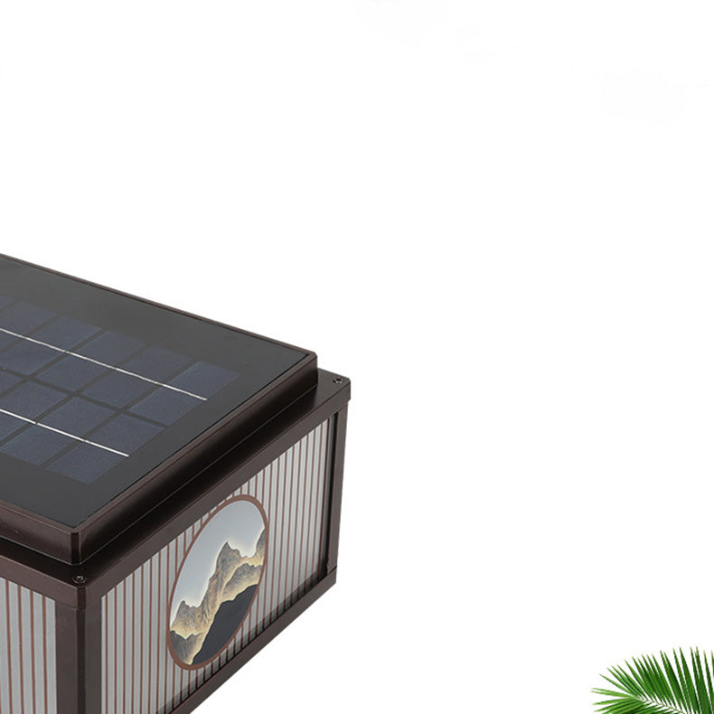 Modern minimalist Solar wasserdicht quadratisch Aluminium Glas LED Postkopflicht für Garten | Brehn