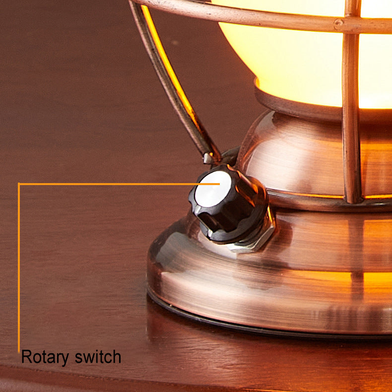 Traditionelles Bauernhaus Wasserdichte Wiederaufladbare Eisen Acryl Zylinder LED Tischlampe Für Unterhaltungsraum | Brehn