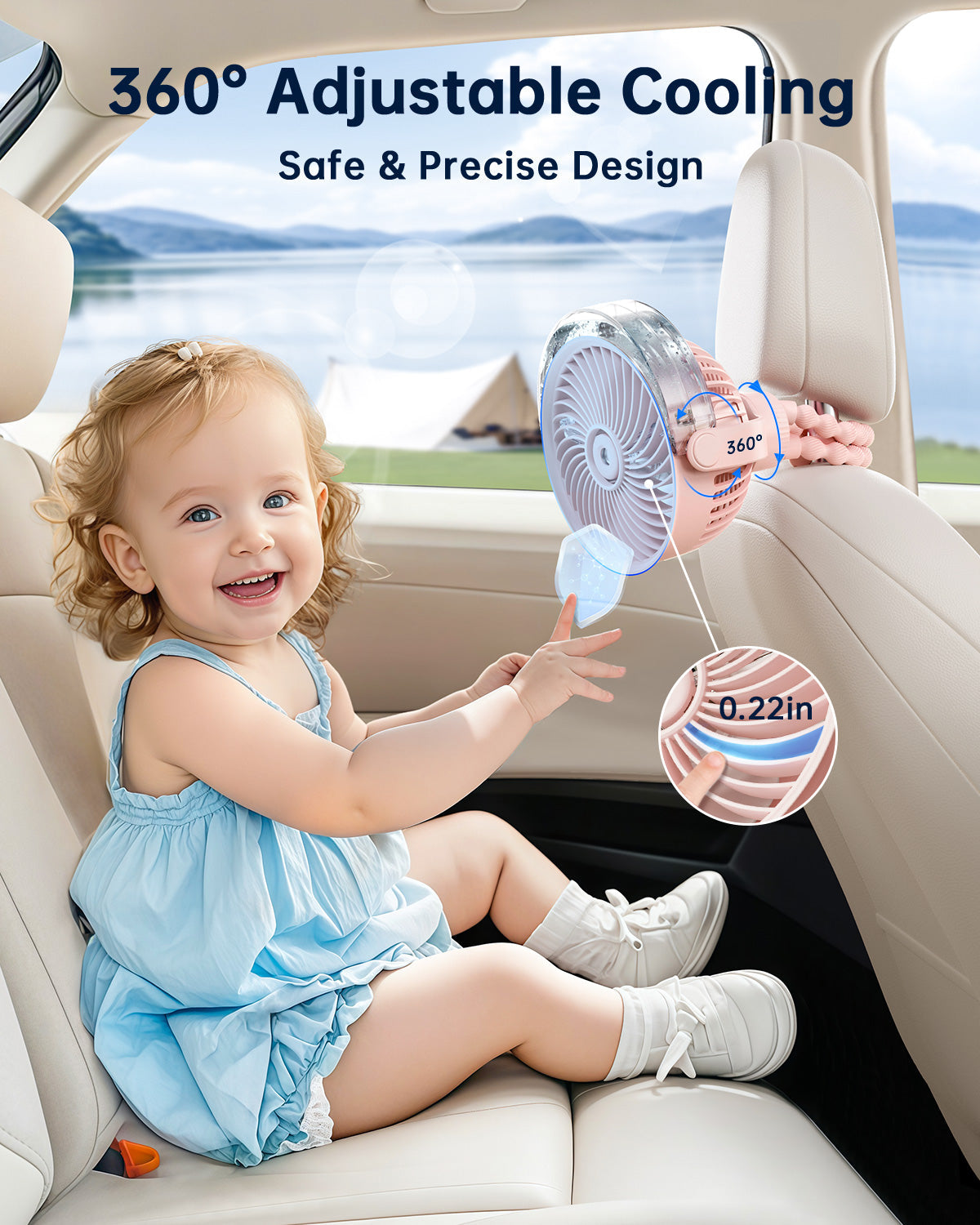 Misting Kinderwagens Fan – Tragbarer Babyfan mit Spray | Brehn