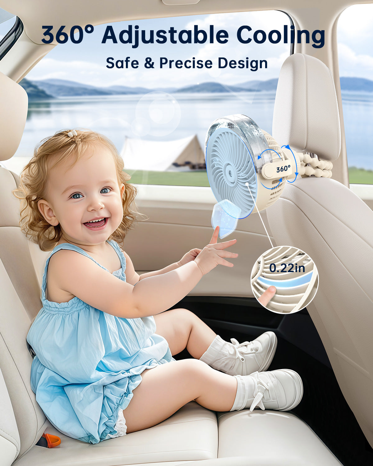 Misting Kinderwagens Fan – Tragbarer Babyfan mit Spray | Brehn