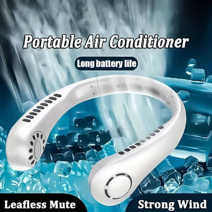 1Pc Neuer Mini Nackenventilator Tragbar Bladeless Hängender Nacken Wiederaufladbarer Luftkühler 3 Geschwindigkeits Mini Sommersportventilatoren | Brehn