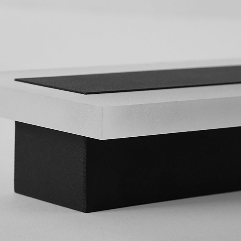 Modern Minimalist Lange Rechteckige Aluminium Acryl LED Wandleuchte Lampe Für Garten | Brehn