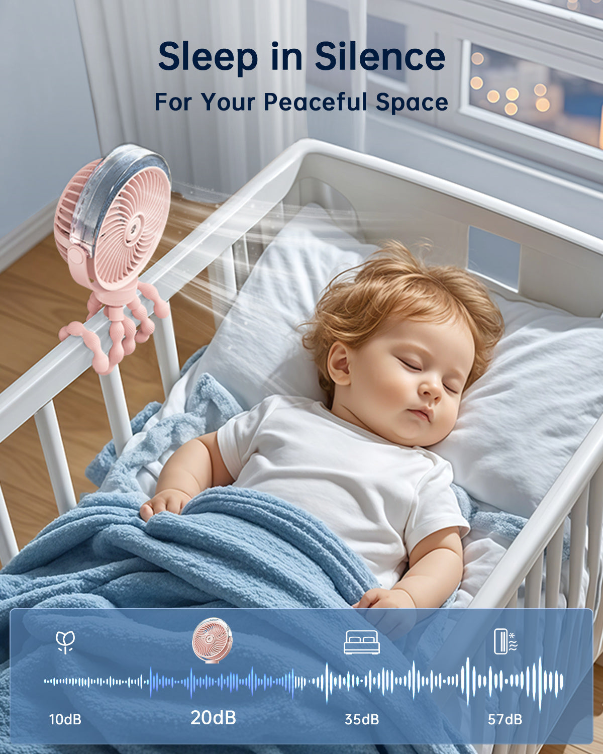 Misting Kinderwagens Fan – Tragbarer Babyfan mit Spray | Brehn