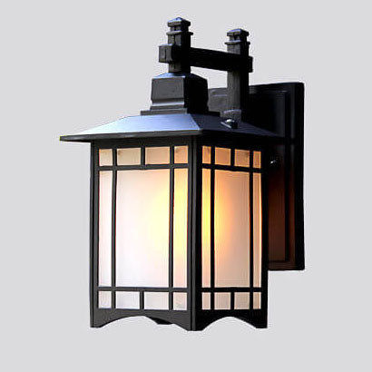 Moderner wasserdichter Solar-Aluminium-Chinesischer Pavillon Form 1-Licht-Wand sconces Lampe | Brehn