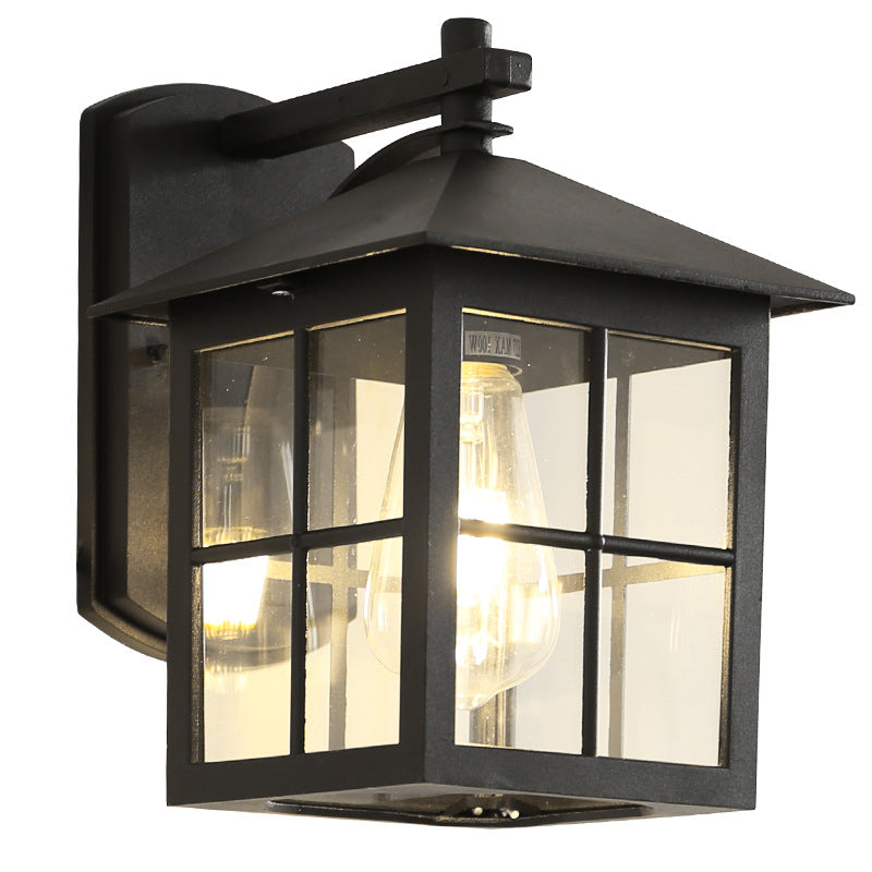 Moderne Einfachheit Wasserdicht Aluminium Quadrat Glas Schirm 1-Licht Wand Sconce Lampe Für Outdoor Patio | Brehn