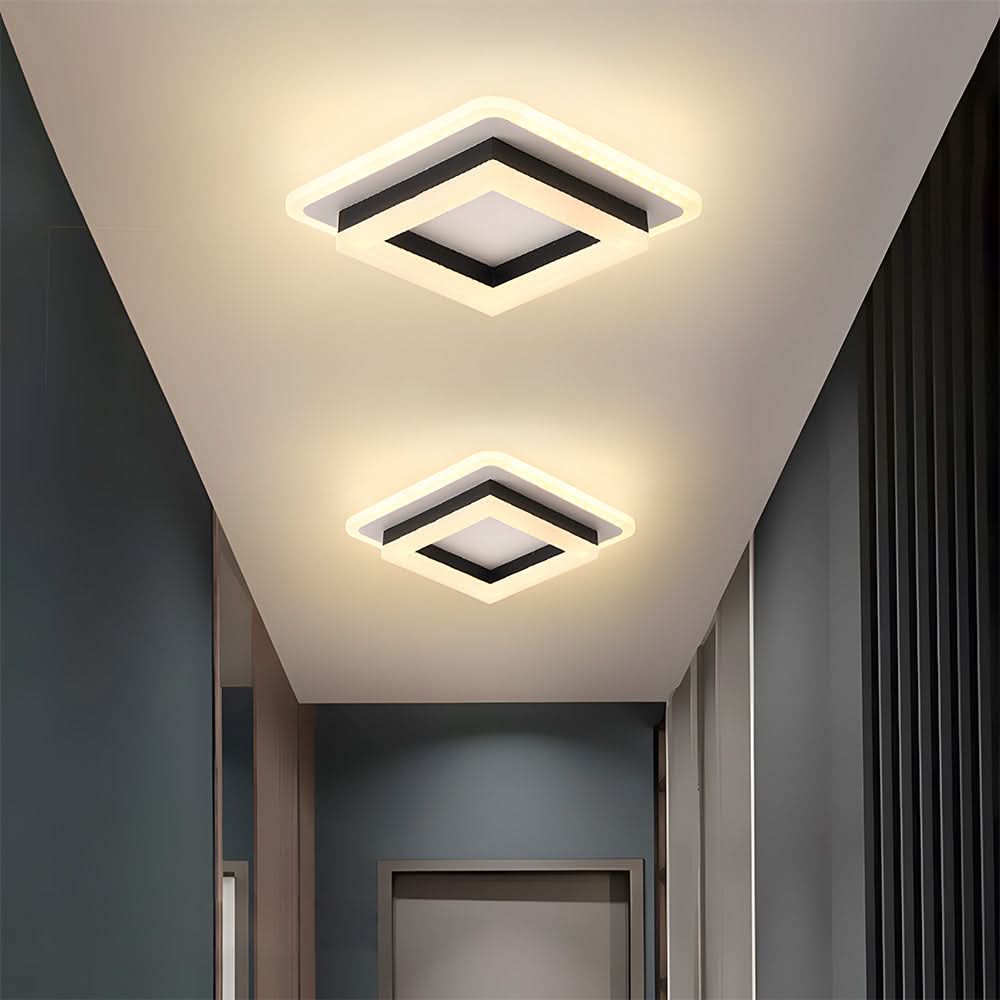 Quadratische LED-Deckenleuchte für moderne Innenräume