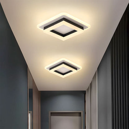 Quadratische LED-Deckenleuchte für moderne Innenräume