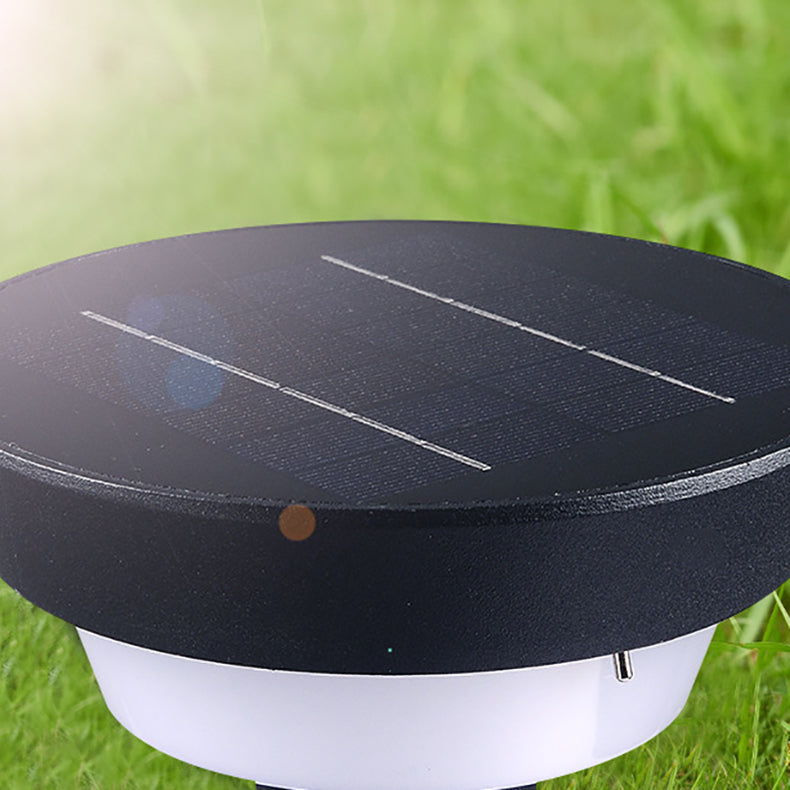 Moderne Einfachheit Wasserdichte Solar Ronde Aluminium Acryl Außenlichter Für Garten | Brehn