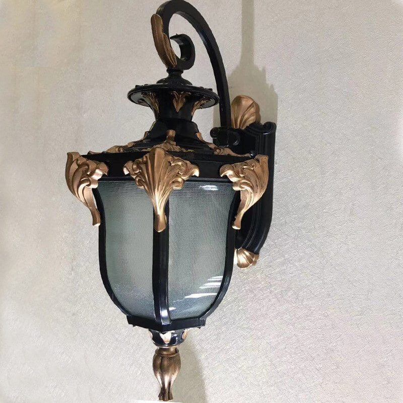 Europäisches Retro-Laternen-Glas Außen wasserdicht 1-Licht Wandleuchte Lamp | Brehn