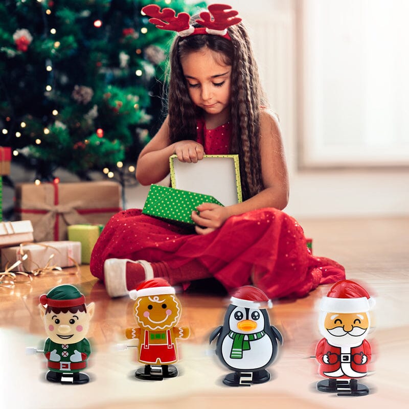 Brehn | 🎅Weihnachts-Wickelspielzeug, Nikolausstiefel-Geschenke, sortierte hüpfende gehende Aufziehspielzeuge