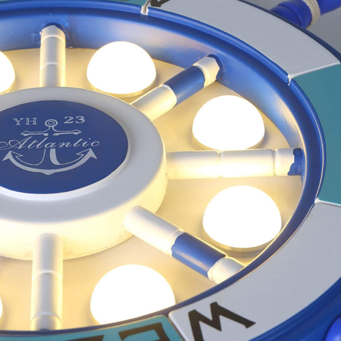 NautiGlow LED-Deckenleuchte für Kinderzimmer | Segelboot-Design | Cartoon-Stil | Stimmungsbeleuchtung