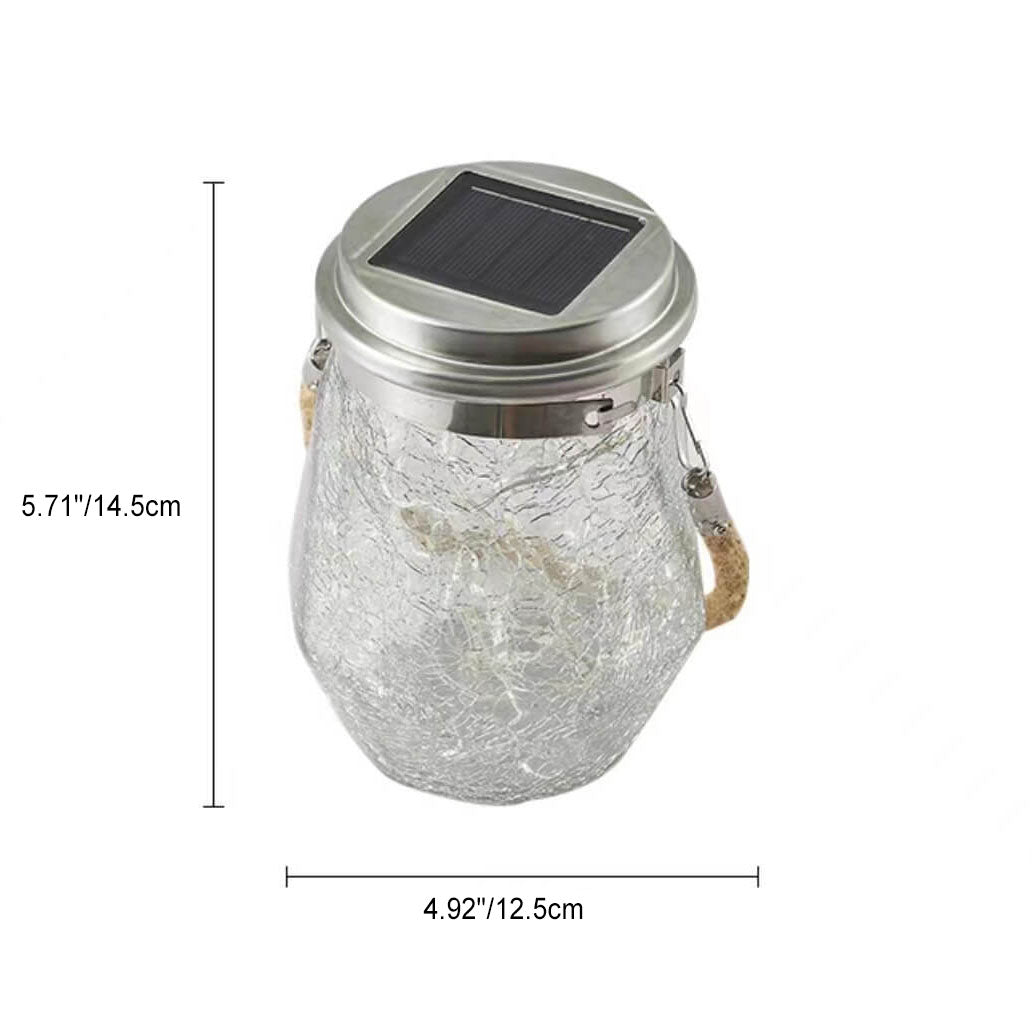 Zeitgenössische kreative Crackle-Glasflasche Stern-Dekor LED Solar-Lichterkette für den Außenbereich Patio | Brehn