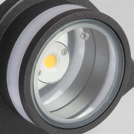 Moderne zylindrische Druckguss-Aluminium LED wasserdichte Außen-Garten-Wandleuchte | Brehn