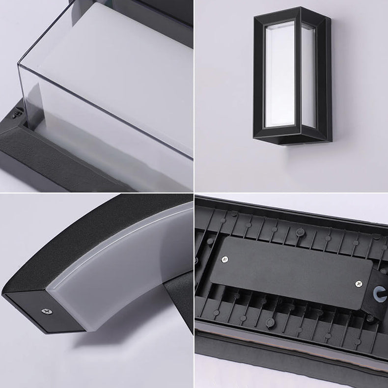 Moderne kreative Geometrie Aluminium Außen wasserdichte LED Wandleuchte Lampe | Brehn