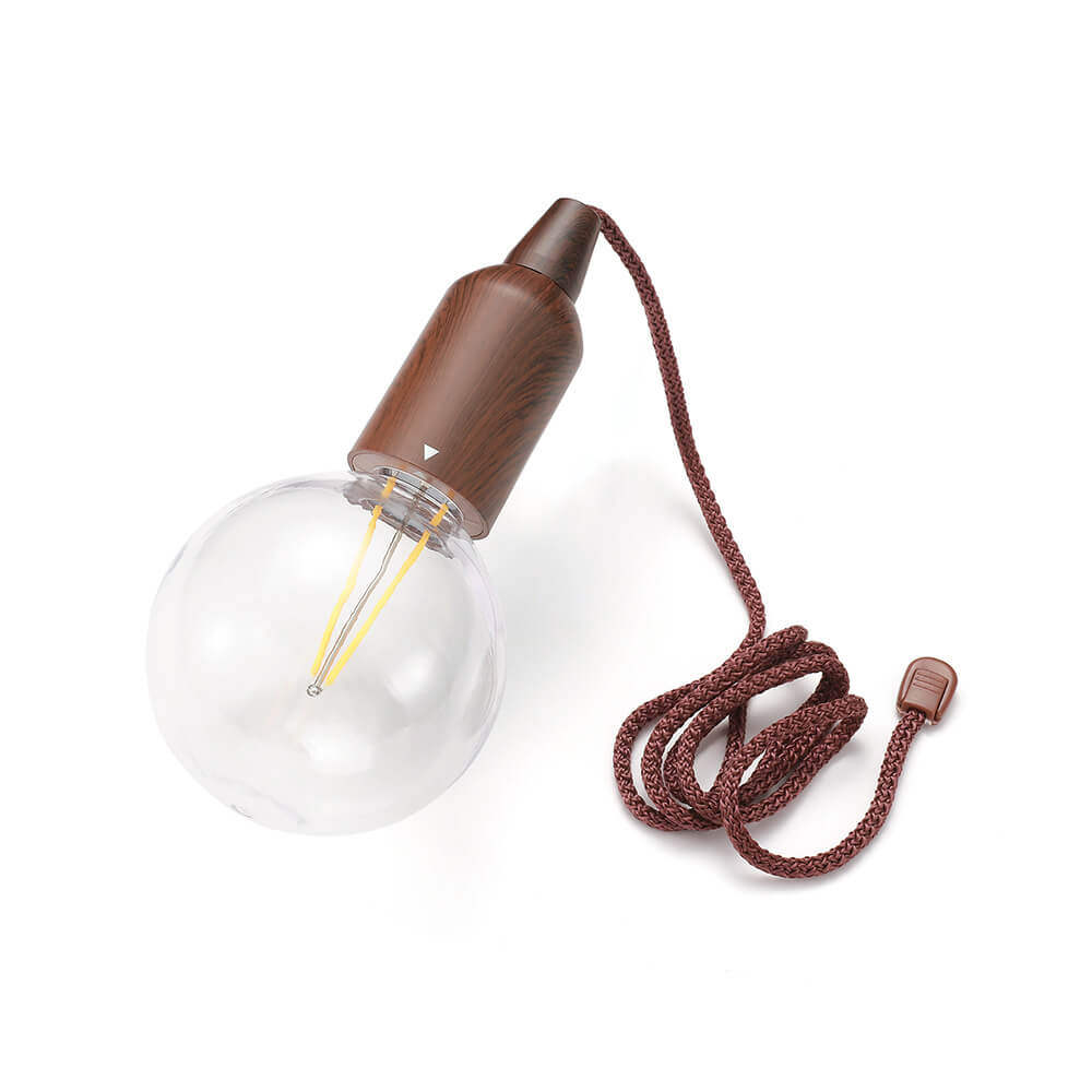 Retro Tragbare Wasserdichte Holz Runde Kegel Batterie USB 1-Licht Camping Außenlicht | Brehn