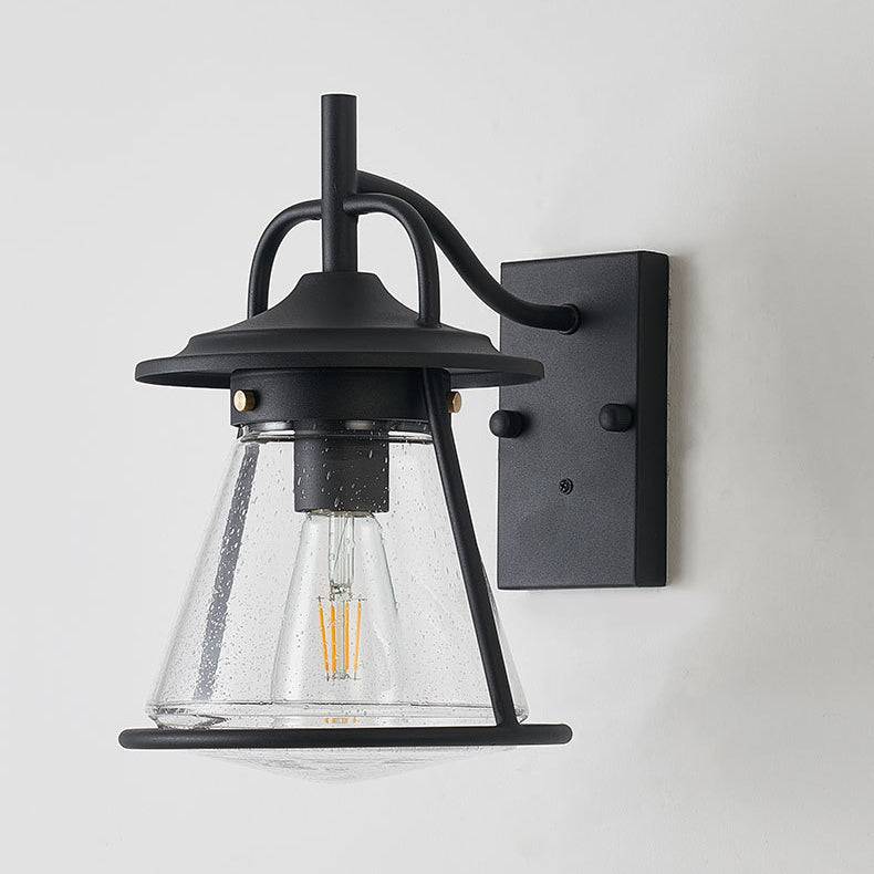 Wasserdichte Glasscone-Schirm 1-Licht Außenwandlampe | Brehn