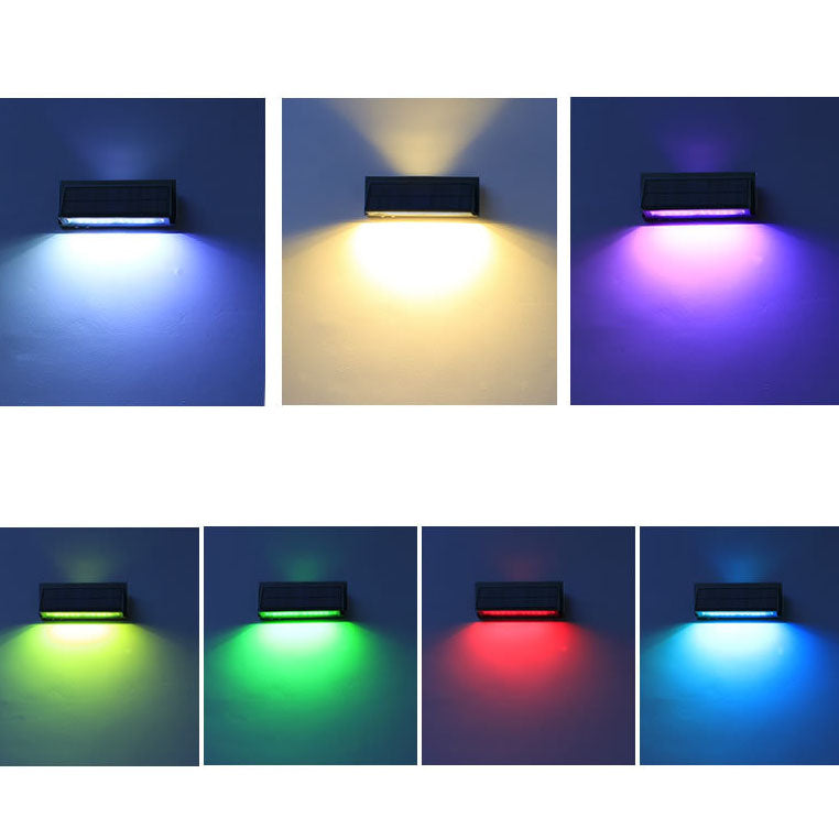 Outdoor Solar Waterproof Rechteckige Schräg LED Patio Wandlampe | Brehn