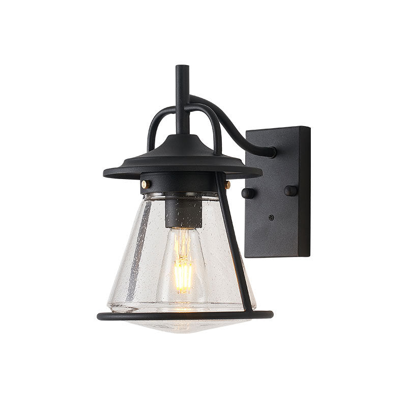 Wasserdichte Glasscone-Schirm 1-Licht Außenwandlampe | Brehn