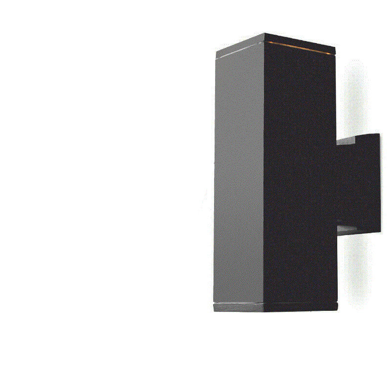 Moderner minimalistischer quadratischer Säulen-LED-leuchtender wetterfester Wandleuchten-Lampe | Brehn