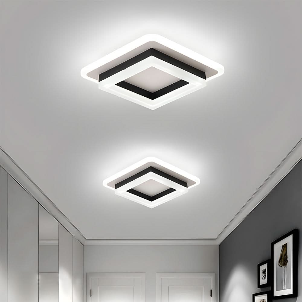 Quadratische LED-Deckenleuchte für moderne Innenräume